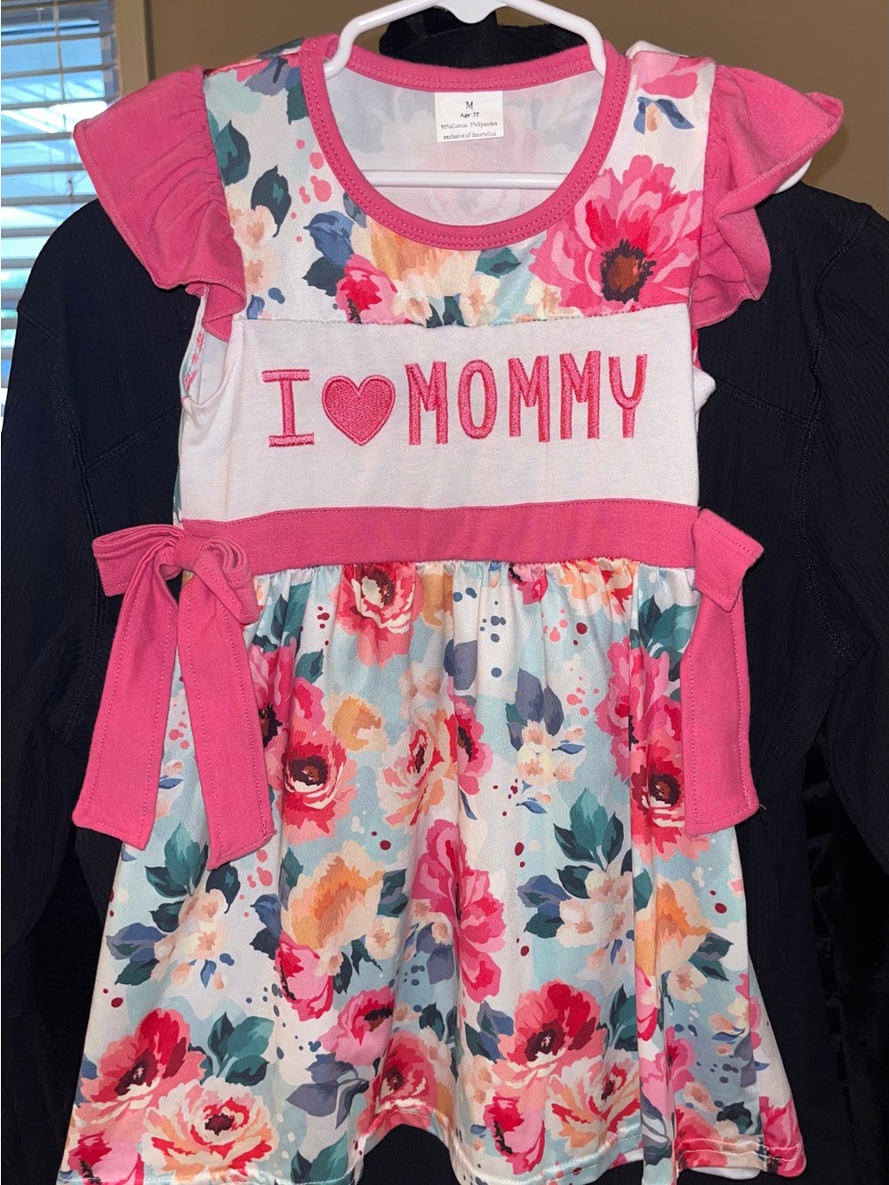 I ♥ Mommy Pink Floral Girls' Casual Dress